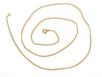 10ct rose gold curb chain necklace
