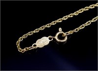 18ct Yellow gold 'rope" chain link necklace