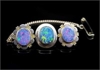 Early 20th C. 9ct yellow gold & opal triplet
