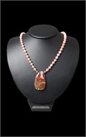 Isabel Fang Rhodochrosite and Agate Necklace