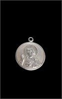 Sterling Silver Mary Jesus Pendant