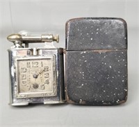 2 Piece Lot Vintage Lighters Including Triangle