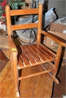 Small Real Wooden Children's Rocking Chair