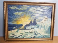 Fredrick Rabe Signed 1939 "Arctic" Painting
