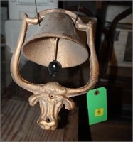 Vintage Cast Iron Wall Hanging Cowbell