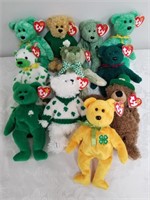 11 Piece Lot St Patrick's Day Beanie Babies