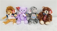 4 Piece Lot Mother's Father's Day Beanie Babies
