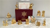 1997 Danbury Mint Gold Christmas Ornaments
