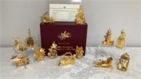 1998 Danbury Mint Gold Christmas Ornaments
