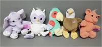 Lot of 4 Precious Moments Tender Tails Plush