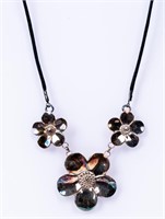 Jewelry Sterling Silver Flower Necklace