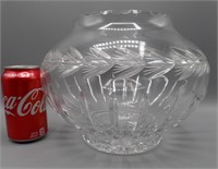 Large Cut Glass Crystal Bowl Vase