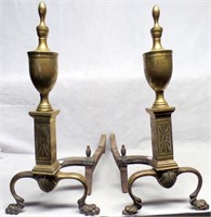 Bennett & Co. Brass Andirons