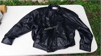 Mens Black Leather Image Jacket - XL - H