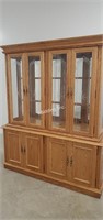 Solid Wood Style China Cabinet- U