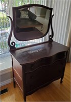 Gorgeous antique dresser with mirror- U