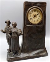 B & W German Figural Alarm Clock 1904