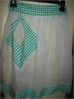 Retro Green Checked Apron