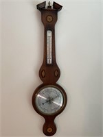 NICE wall hanging Barometer w/ inlaid wood accents