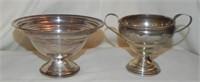 2 Vintage Sterling Silver Creamer & Sugar