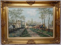 Listed Emanuel Mathews Impressionist Oil on Canvas
