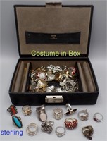 38 Estate Sterling & Costume Jewelry Rings