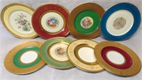 9 Handpainted Gold Encrusted Plates H&Co Pickard