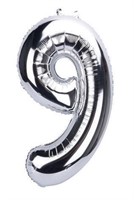 132-1048 Silver Numbers Foil Mylar Balloon