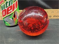 Red paperweight