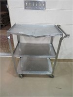 3 tier stainless steel cart - top is bent