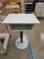 metal pedestal table