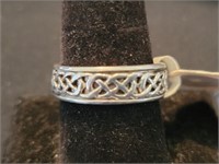 Sterling rope braid Ring size 11/5.8 gr
