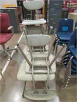 7 metal school desk chairs 16" seat height