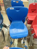 5 plastic/metal school desk chairs 14" seat height