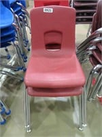 2 plastic/metal school desk chairs 14" seat height
