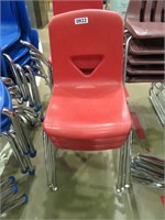 3 plastic/metal school desk chairs 14" seat height