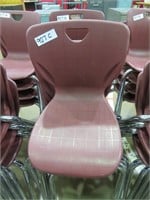 4 plastic/metal school desk chairs 14" seat height