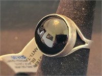 Sterling & black onyx ring size 7.5/5.7 total