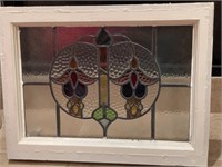 Old Stained Glass Window - with legs