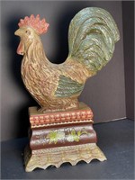 Heavy Lg Metal Chicken Decor