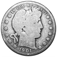 1901-O Barber Half Dollar NICELY CIRCULATED
