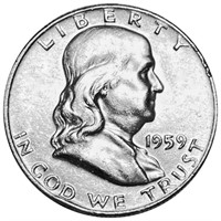 1959 Franklin Half Dollar CLOSELY UNCIRCULATED