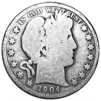 1904-O Barber Half Dollar NICELY CIRCULATED