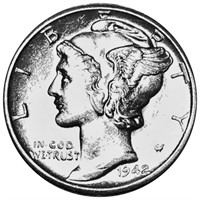 1942-D Mercury Silver Dime UNCIRCULATED