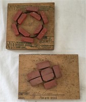 2 pcs. Antique Die Cut Paper Perforating Blocks