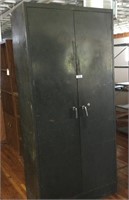 Vintage Black Metal Storage Cabinet