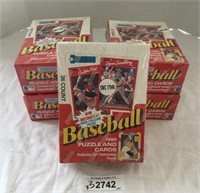 5 pcs. NIB Sealed Donruss Baseball Card Boxes