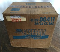 1990 Fleer Baseball Card Box of 20, 36 count Boxes