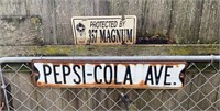 Pepsi Cola Ave Sign & Plastic SIgn