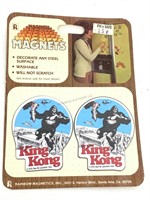 NOS 1976 Pair of King Kong Refrigerator Magnets